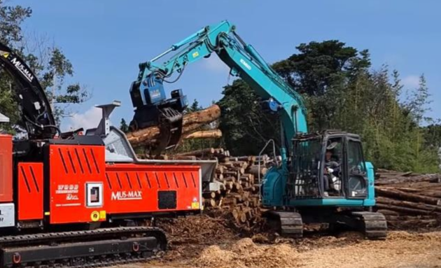 玖珠郡九重町大字右田_日出電機エナジー＿木質チップ製造工場